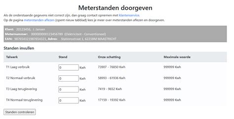 meterstandenkaart|Meterstanden doorgeven